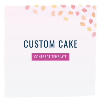custom cake contract template