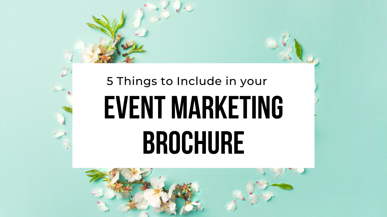 marketing brochure event planners