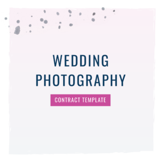 wedding photography contract