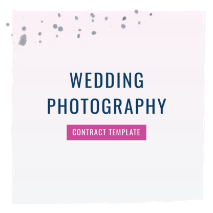 wedding photography contract