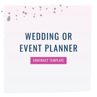wedding planner contract