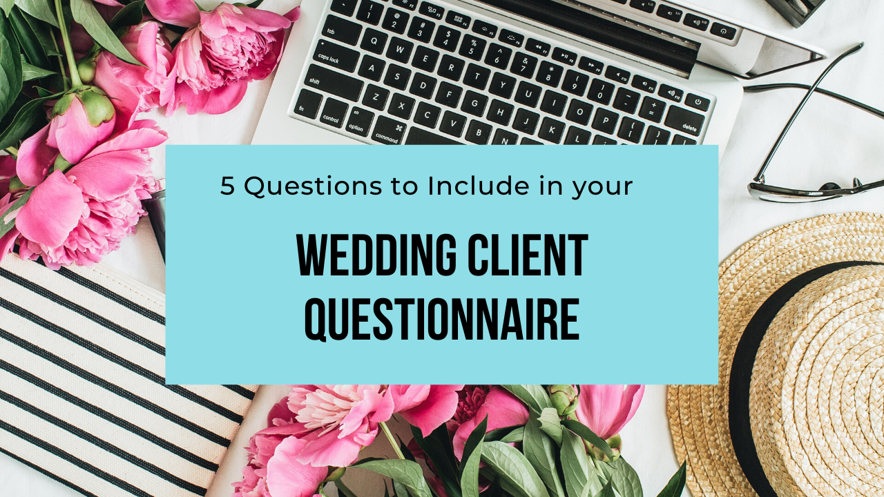 wedding client questionnaire header