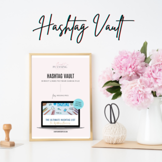 Hashtag Vault for Wedding Pros