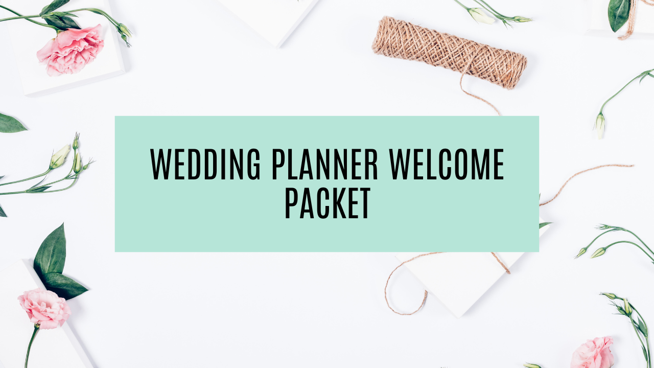 wedding planner welcome packet