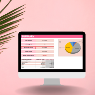 event planner pricing calculator quote template